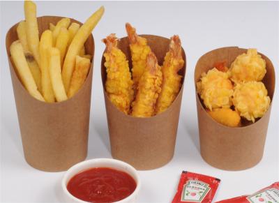 Eco-Friendly French Fries Kraft Paper Cups Chips Scoops