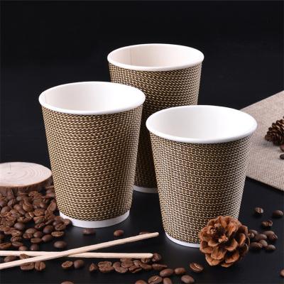 Disposable Takeaway Double Wall Ripple Paper Coffee Cups
