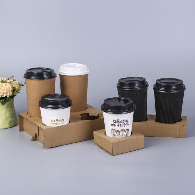 Packaging Base Cup Holder Folding Kraft Paper Custom
