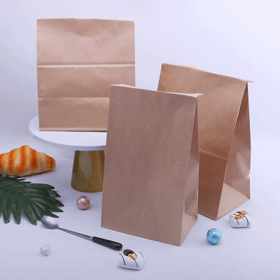 Square Bottom Eco-friendly Kraft Paper Bags