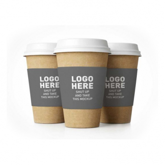 Disposable Customized Logo Kraft Paper Cup With Lids Manufacturers ...