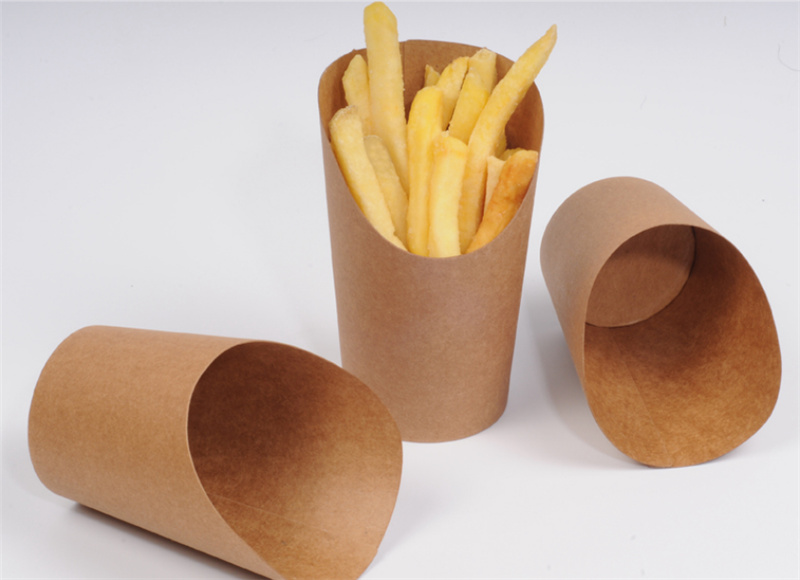 Kraft paper cup for chips
