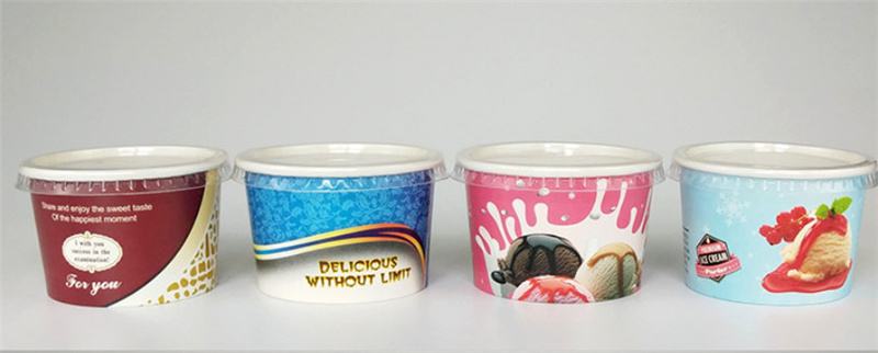 Ice Cream Paper Cup With Lid