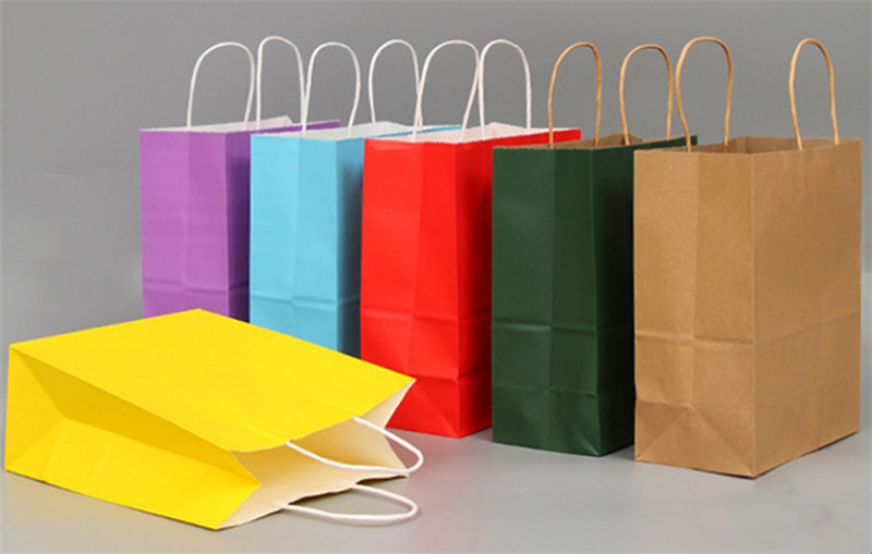 Colored Paper Bags With Handles