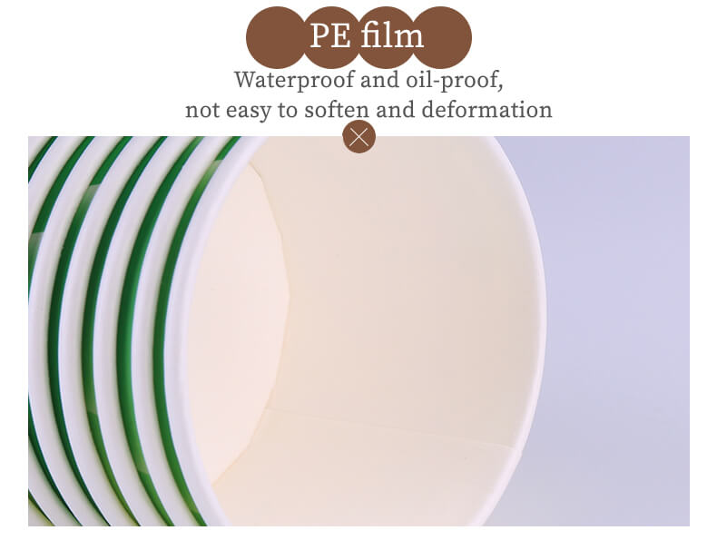 Disposable Paper Bowl with Lid for Food Packing