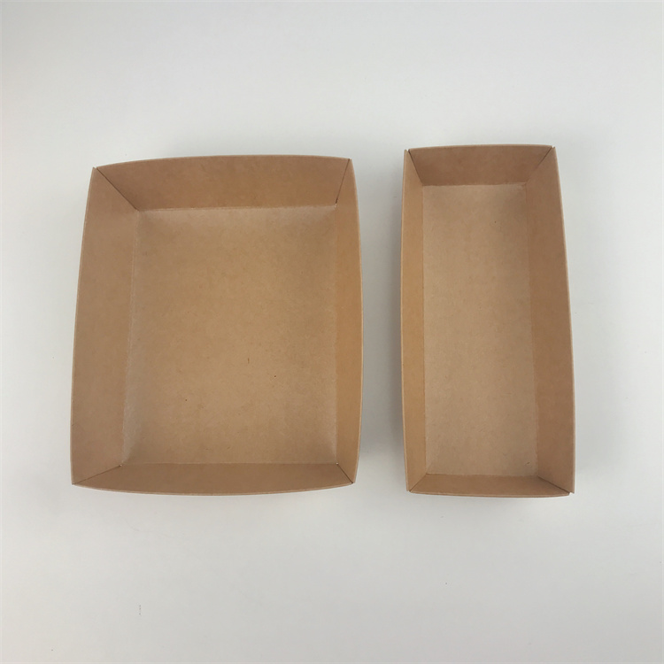 kraft food paper tray