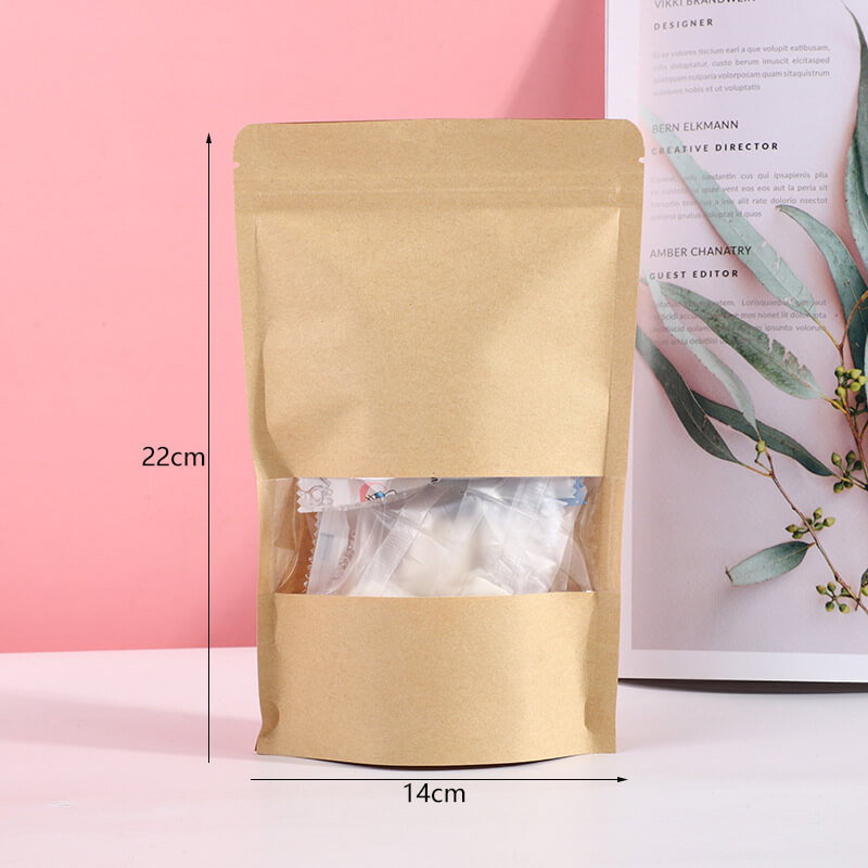 Brown Kraft Paper Ziplock Bag