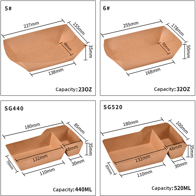 paper food boat tray