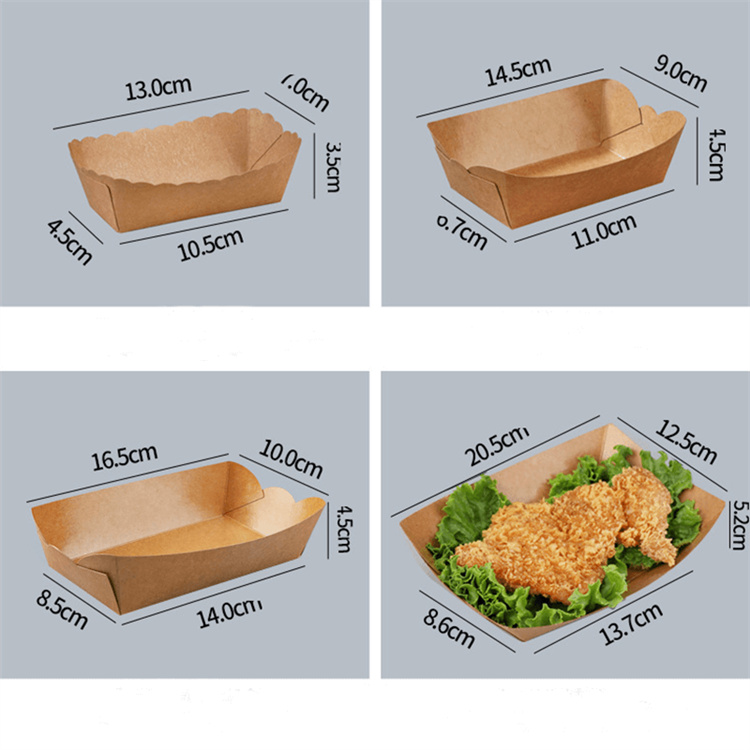 custom print paper boat tray