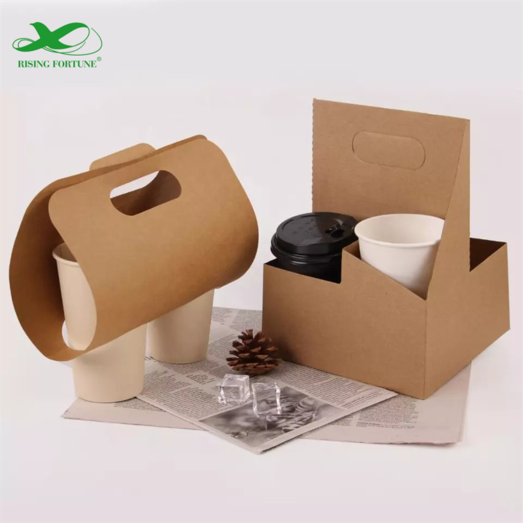 cup carrier away coffee kraft paper cups holder