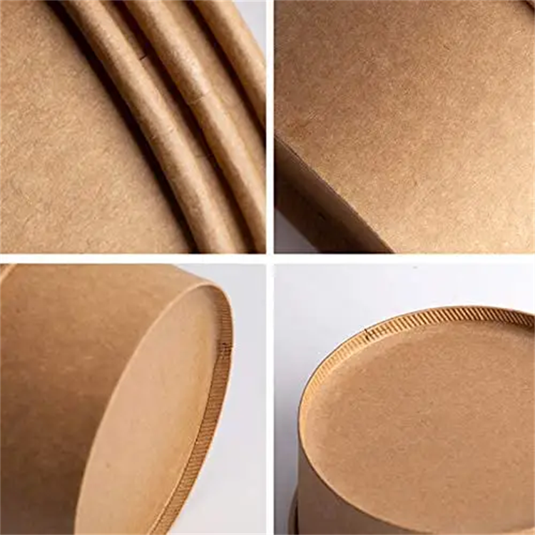 8oz container kraft paper soup bowls with lids