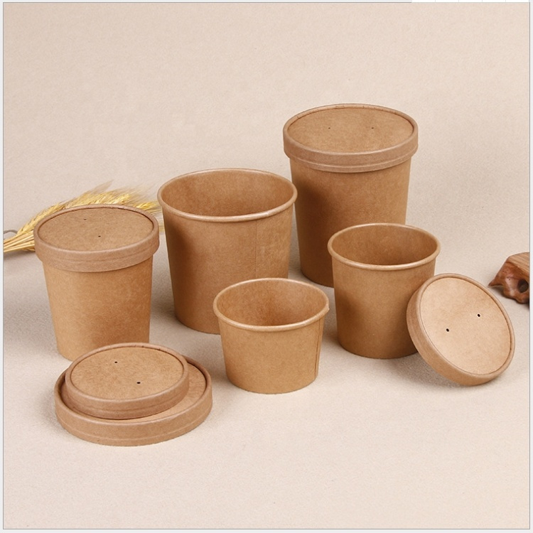 kraft paper salad bowl 1200ml