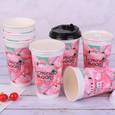 Disposable Double Wall Paper Coffee Cups with Lids