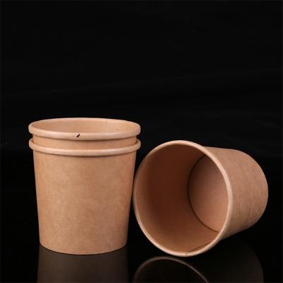 Food Grade Kraft Paper Bowls with Lid for Soup or Dry Fruit