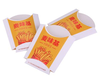 White Cardboard Paper French Fries Chips Scoops Paper Boxes