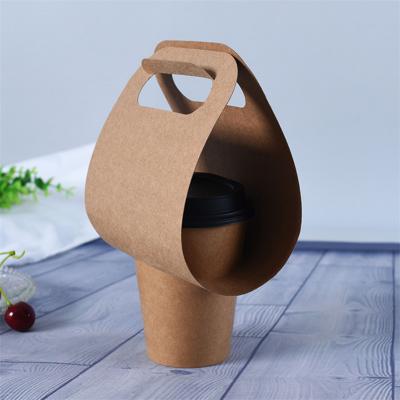 Sturdy Kraft Paper Carrier for Coffee Cups and Beverage Cups