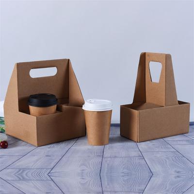 Sturdy Corrugated Paper Cup Carriers Holder with Handle