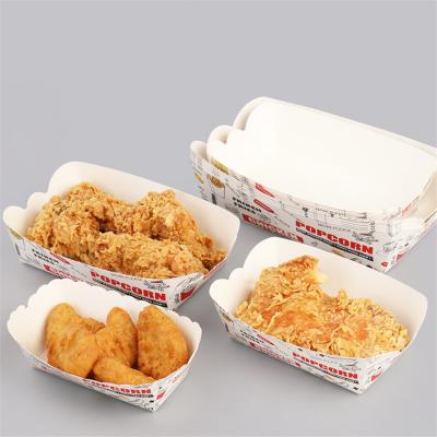 Food grade Grease Resistant Disposable White Paper Food Tray