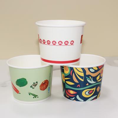 Disposable Printed Paper Bowl Container with Lid for Food, Nuts, Snacks, Candies, Jelly Shots, Fruits