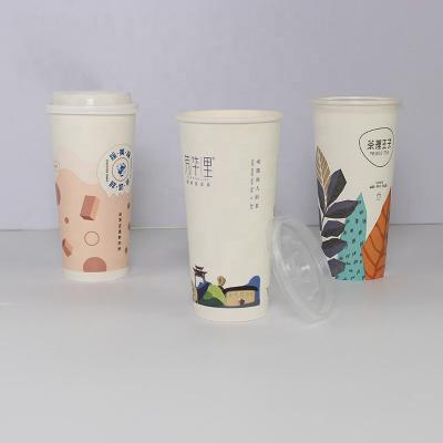 Custom Disposable Coffee Paper Cup with PP/PE Lids