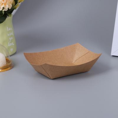 Take-out Chips Snack Lunch Packing Cardboard Boat Tray
