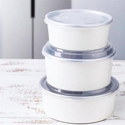 Microwave Foil Coating Takeaway Paper Bowl With Lids
