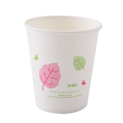 Custom Disposable Single Wall Paper Coffee Cup With PP lids
