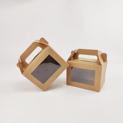 Brown cake boxes with window