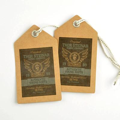 Kraft Paper Label Logo Custom Tag with Lanyard