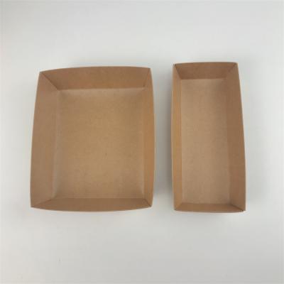 Disposable Kraft Paper Oil-proof Food Packaging Tray