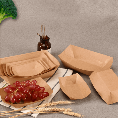 Kraft Brown Disposable Paper Food Tray