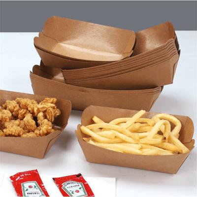 Custom Disposable Kraft Paper Boat Food Tray
