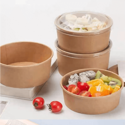 Disposable Eco Friendly Soup Kraft Paper Bowls