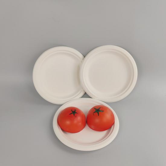 Biodegradable sugarcane bagasse plates  in bulk