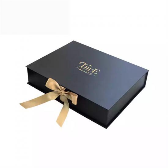 cardboard paper wedding gift box packaging with ribbon