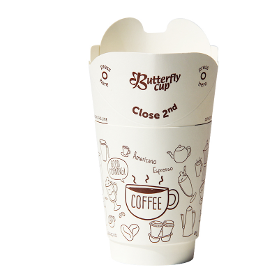 Cold Drink Cafe Soda Single Wall Butterfly Paper Cup