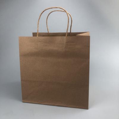 Logo Custom 100% Recyclable Kraft Paper Bags with Twist Handles