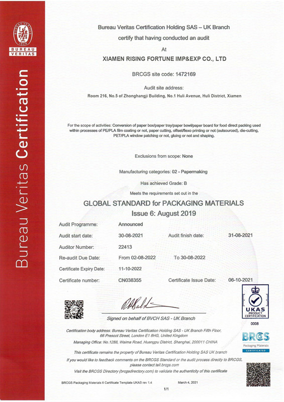 BRC Certificate